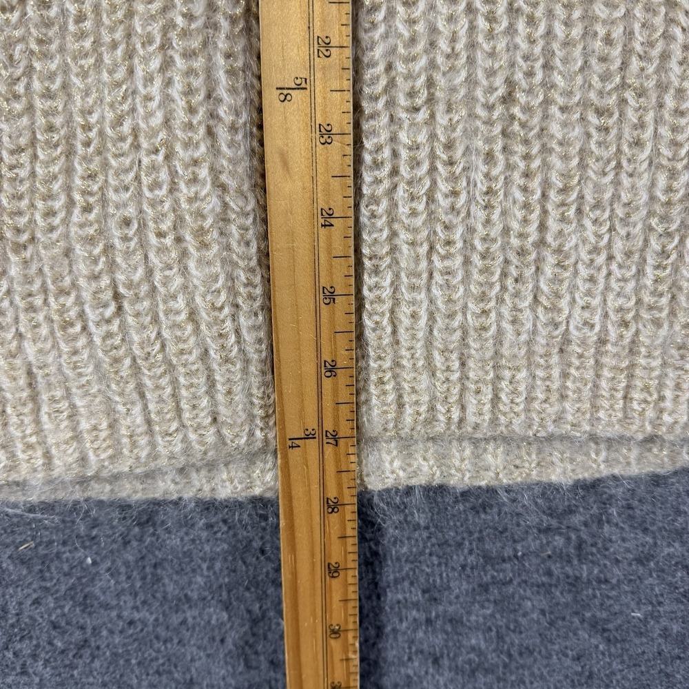 Vintage Casual Corner Mohair Blend Sweater Tunic Womens Small S Ivory Gold View 5
